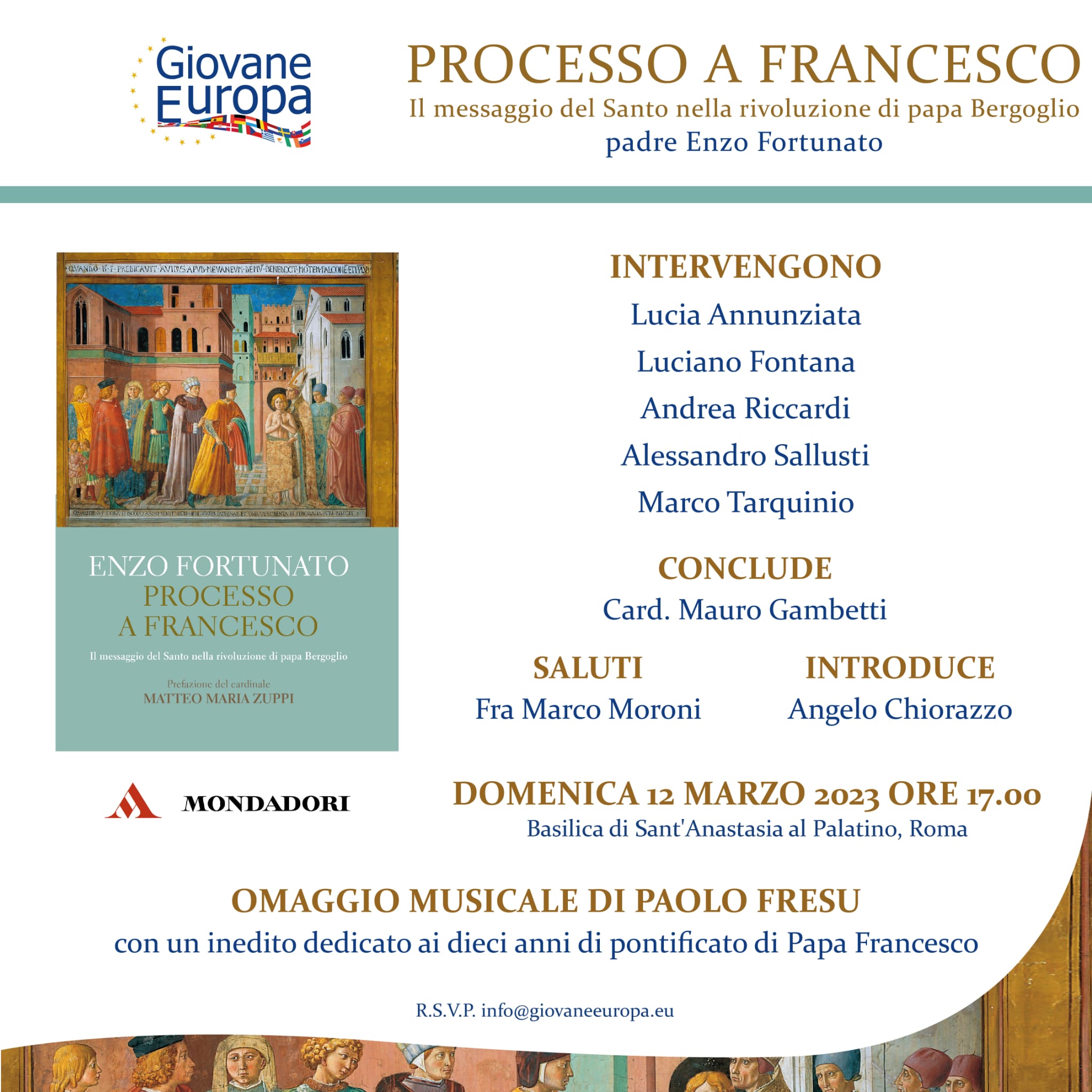 Presentazione del libro “Processo a Francesco, il messaggio del Santo nella rivoluzione di papa Bergoglio”