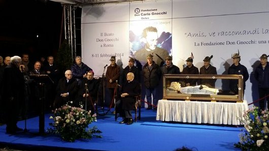 Le spoglie del Beato Don Gnocchi a Roma