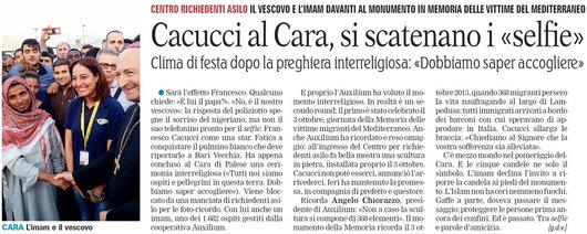 Cacucci al Cara, si scatenano i «selfie»