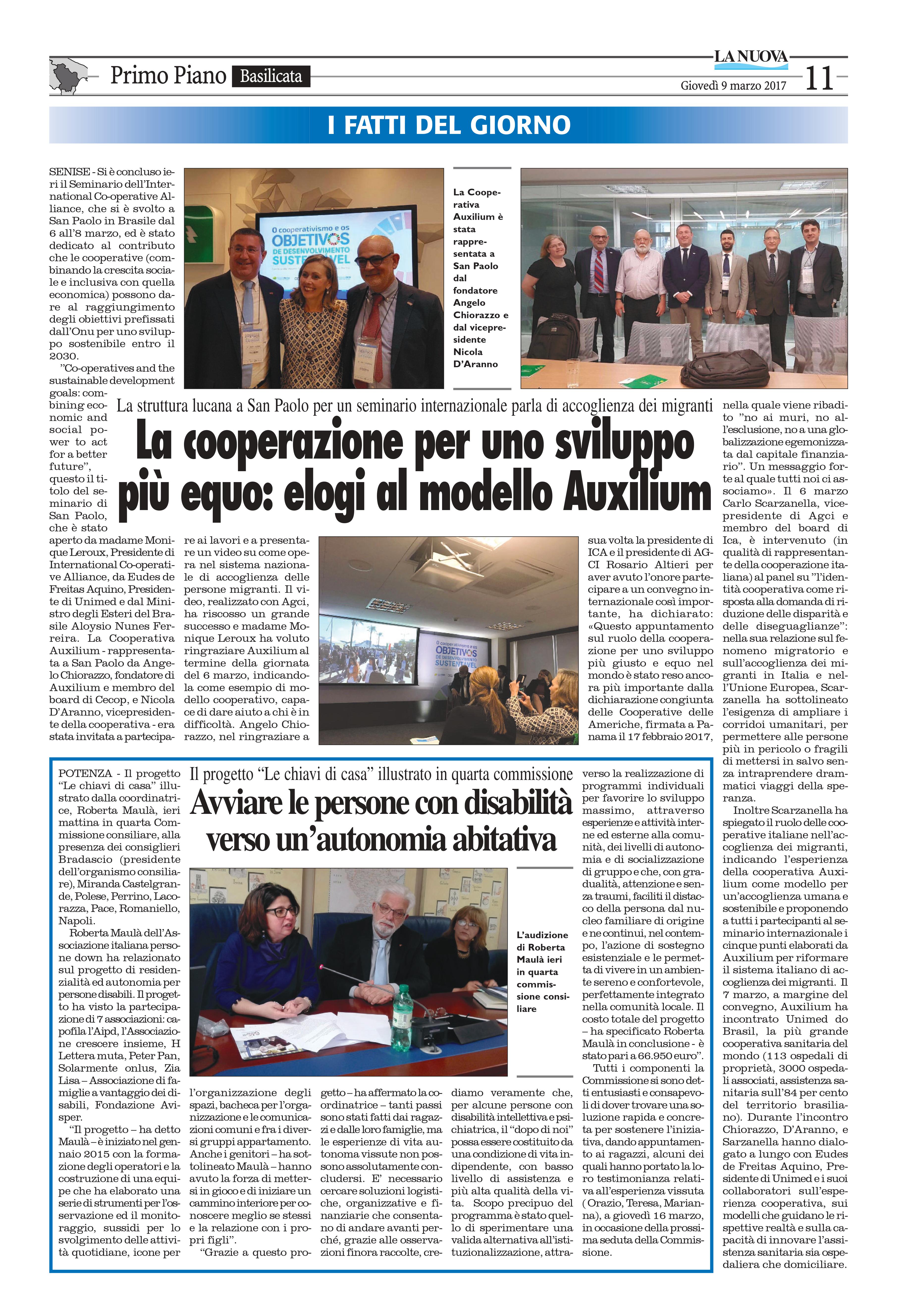 Auxilium al Seminario ICA sugli obiettivi ONU per il 2030