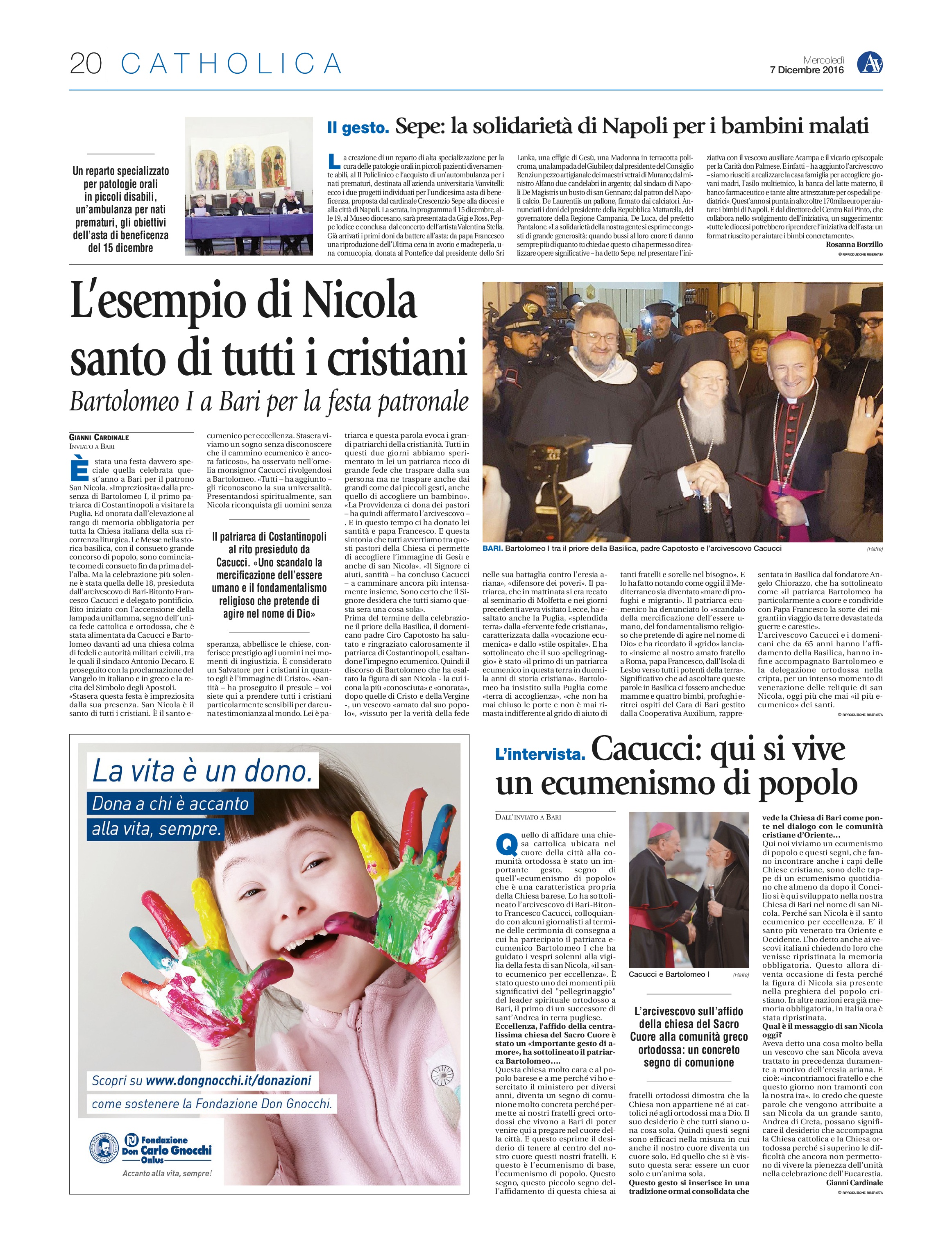 L'esempio di Nicola santo di tutti i cristiani