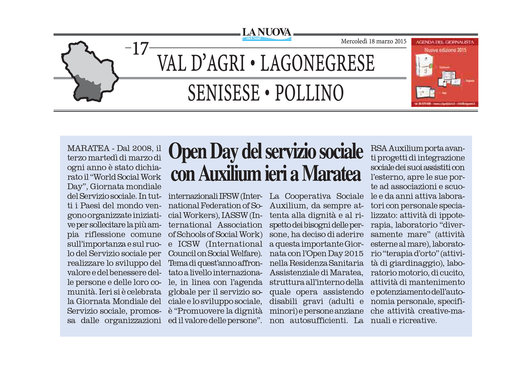 Open Day del servizio sociale con Auxilium a Maratea