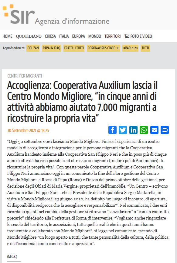 SIR: Mondo Migliore, chi ha messo fine ad un'esperienza positiva