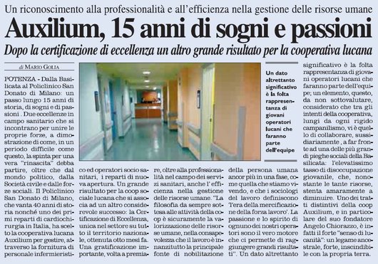 Auxilium, 15 anni di sogni e passioni