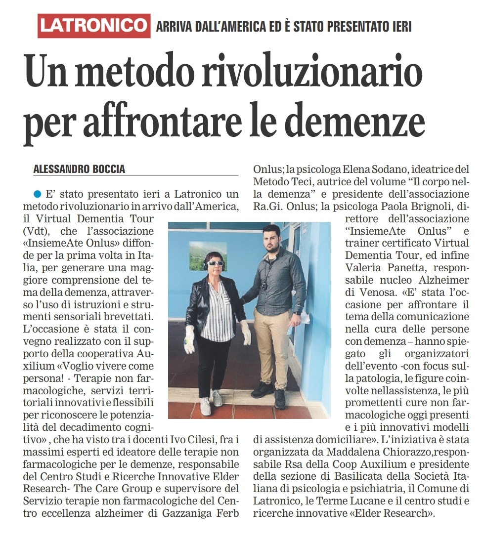 Latronico, un metodo rivoluzionario per affrontare le demenze